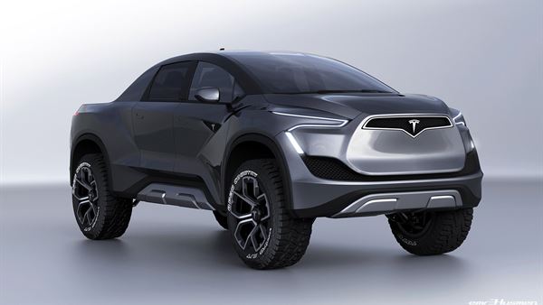 Türk tasarımcıdan “Tesla pickup” için etkileyici tasarım çalışması